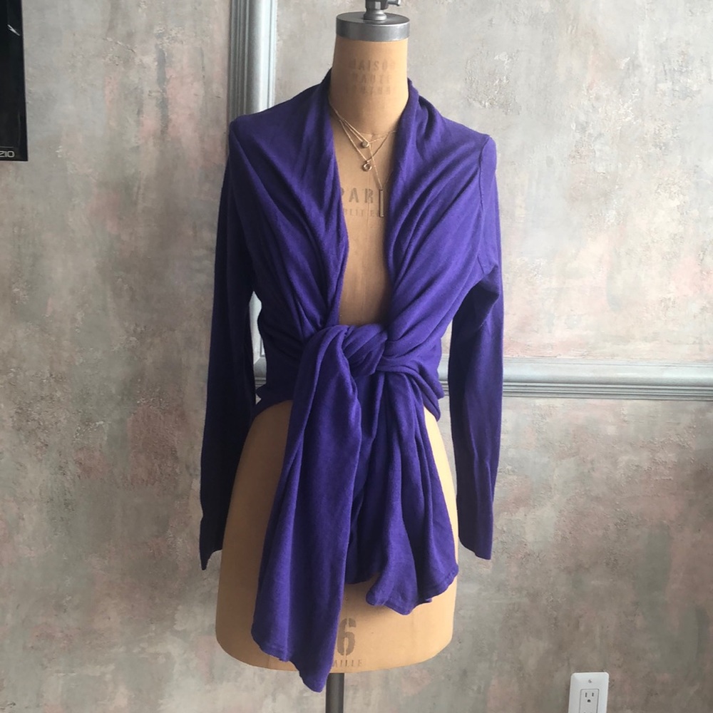 Daisy Fuentes Waterfall type of Cardigan Purple M